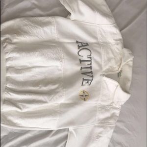 ACTIVE Vintage 90s Half Zip Textured Sweatshirt